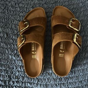 Birkenstock Big Buckle Arizona leather sandals